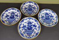 A SET OF FOUR LATE 18TH C DELFT DISHES 