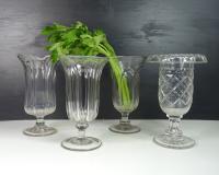 COLLECTION OF 19TH C GLASS CELERY VASES