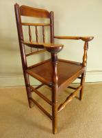 EARLY 19TH C CLISSET ARM CHAIR