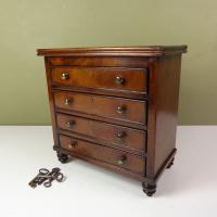 EARLY 19TH C MINIATURE CHEST OF DRAWERS