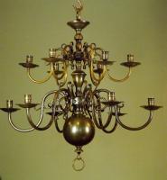 LARGE 19TH C PATINATED BRASS CENTRE LIGHT CANDELABRA