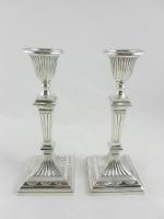 Pair of 19th C Silver Candlesticks - Sheffield 1894
