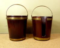 PAIR OF GEORGE III MAHOGANY BUCKETS
