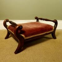 ROSEWOOD & MAHOGANY FOOTSTOOL