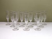 SET OF 12 CHAMPAGNE FLUTE GLASSES