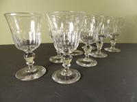 SET OF 8 19TH C WINE GLASSES
