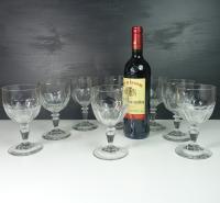SET OF EIGHT 19TH C WINE GLASSES