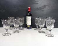 SET OF EIGHT 19TH C WINE GLASSES