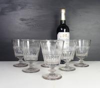 SET OF SIX 19TH C WINE GLASSES